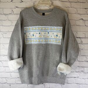 Vintage Goose Cottagecore Upcycled Sweatshirt Farmhouse Aesthetic Large